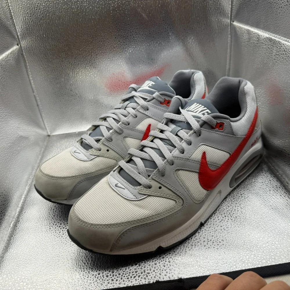 Size 14 Nike Air Max‎ Command White University Red Athletic Sneakers 629993-106